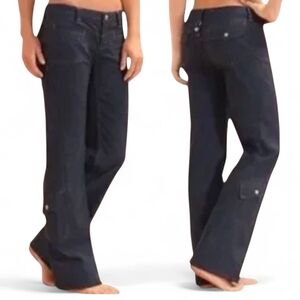 Athleta Dry Dipper Schoeller Indigo Bootcut Cargo Stretch Jeans